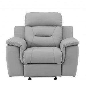 41" Grey Fascinating Leather Reclining Chair.