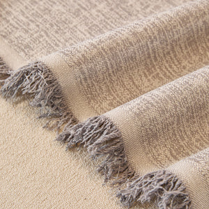 Natural Textured Linen Couch Cover, Breathable & Hypoallergenic Furniture Protector