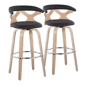 Gardenia - Contemporary Fixed Height Barstool With Swivel With Round Footrest (Set of 2) by Couch.com
