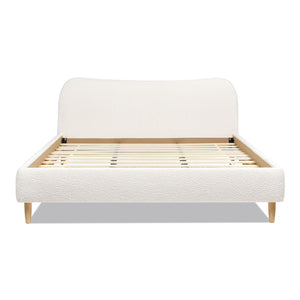 Roman - Curved Headboard Upholstered Platform Bed by Couch.com