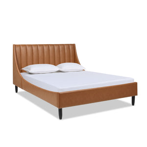 Aspen - Vertical Tufted Modern Headboard Platform Bed Set by Couch.com