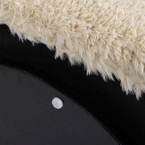 Colt - Fur Swivel Upholstered Barrel Accent Arm Chair - Cream Beige by Couch.com