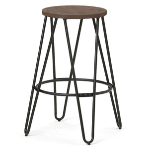 Simeon - Multifunctional Metal Stool With Wood Seat by Couch.com