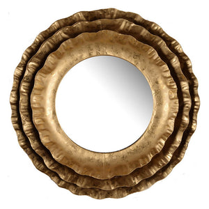 Round Wall Mirror With Metal Frame, Accent Mirror For Living Room - Gold