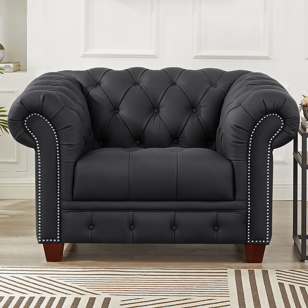 York - Waxy Pull Up Leather Chair by Couch.com