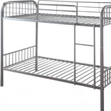 Gunmetal Twin Over Twin Metal Bunk Bed
