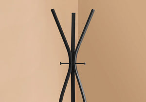 72" Black Metal Coat Rack