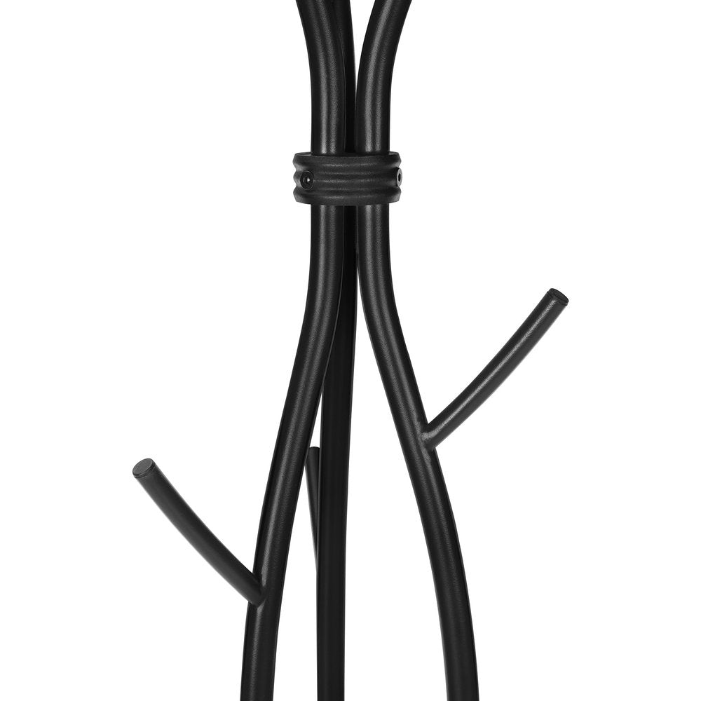 74" Black Metal Modern Tree Branch Coat Rack