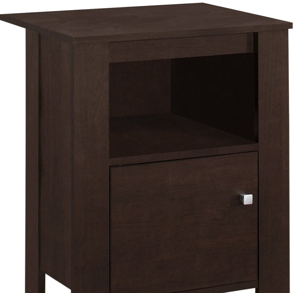 24" Espresso Wood Nightstand