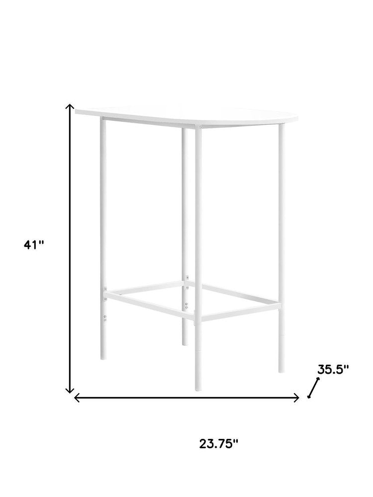 24" White Free Form Manufactured Wood Bar Table