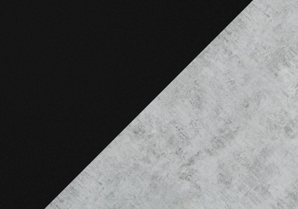 36" Gray and Black Abstract Console Table With Shelves