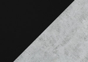 36" Gray and Black Abstract Console Table With Shelves