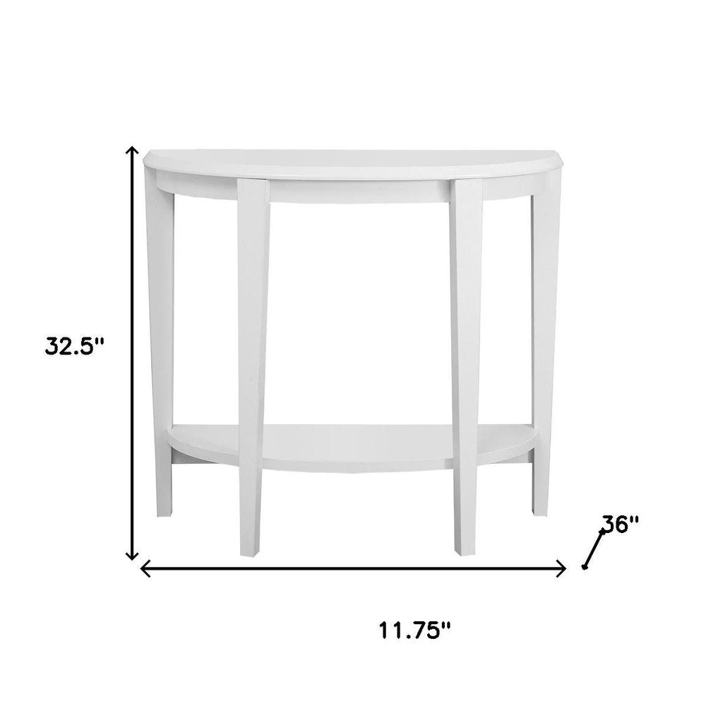 33" White End Table With Shelf