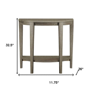 33" Deep Taupe End Table With Shelf