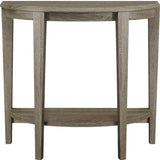 33" Deep Taupe End Table With Shelf
