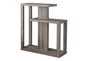 32" Taupe Free form Floor Shelf Console Table With Storage