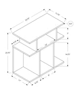 24" Black Wood End Table With Six Open Shelves