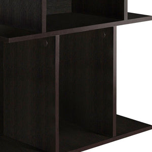 24" Brown Wood End Table With 6