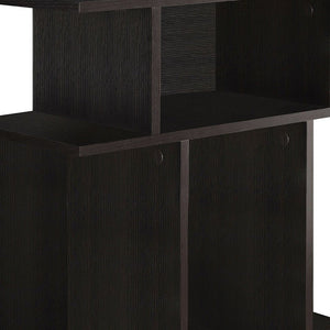 24" Brown Wood End Table With 6