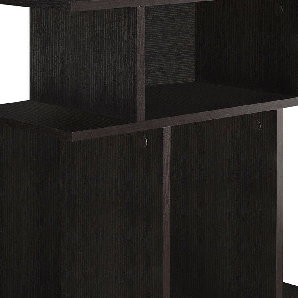 24" Brown Wood End Table With 6
