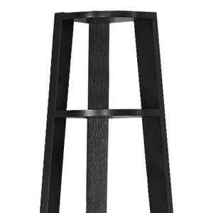 71" White Wood Five Tier Corner Bookcase
