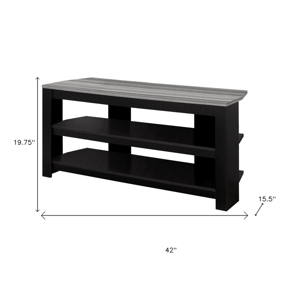 42" Brown Open Shelving TV Stand