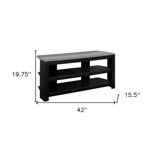 42" Brown Open Shelving TV Stand