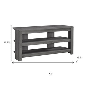 42" Brown Open Shelving TV Stand