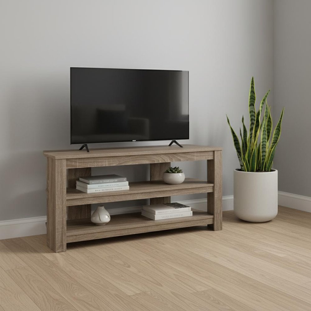 42" Brown Open Shelving TV Stand
