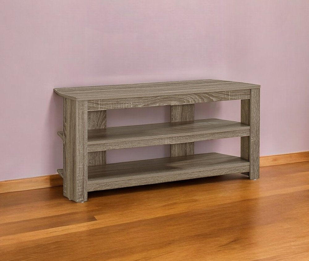 42" Brown Open Shelving TV Stand