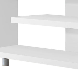 60" White Open Shelving TV Stand