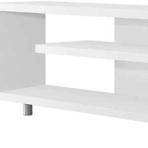 60" White Open Shelving TV Stand