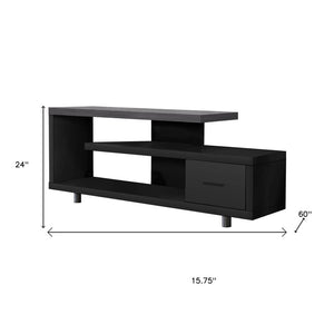 60" White Open Shelving TV Stand