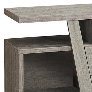 60" Deep Taupe Open Shelving TV Stand