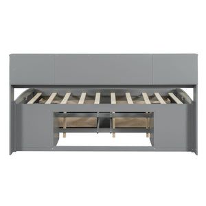 Daybed With 2 Bedside Cabinets, Upper Shelves And 4 Drawers by Couch.com