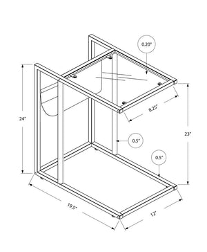 White Modern Metal And Glass Tv Table