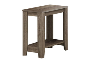 22" Deep Taupe End Table With Shelf