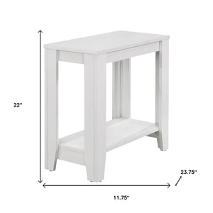 22" Deep Taupe End Table With Shelf