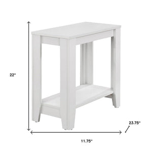 22" Deep Taupe End Table With Shelf