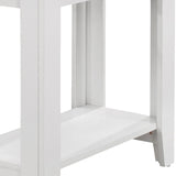 22" Deep Taupe End Table With Shelf