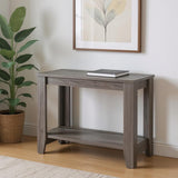 24" Gray Console Table With Storage