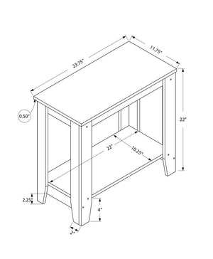 22" Gray Wood End Table With Shelf