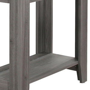 24" Gray Console Table With Storage