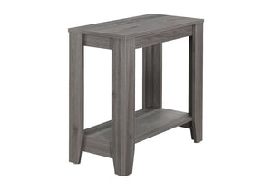 22" Gray Wood End Table With Shelf