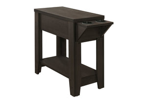 23" Brown Wood End Table With Shelf