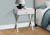 22" Black And Gray Wood And Metal End Table With Drawer