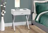 22" Black And Gray Wood And Metal End Table With Drawer