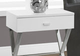 22" Black And Gray Wood And Metal End Table With Drawer