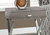 22" Black And Gray Wood And Metal End Table With Drawer