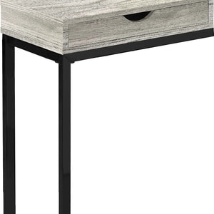 10.25" X 15.75" X 24.5" Cappuccino Finish And Gold Laminated Drawer Accent Table